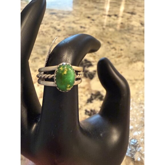 Sonoran Gold Jewelry - Sterling Silver Sonoran Gold Turquoise Oval Ring Adjustable Band Handcrafted Nwt